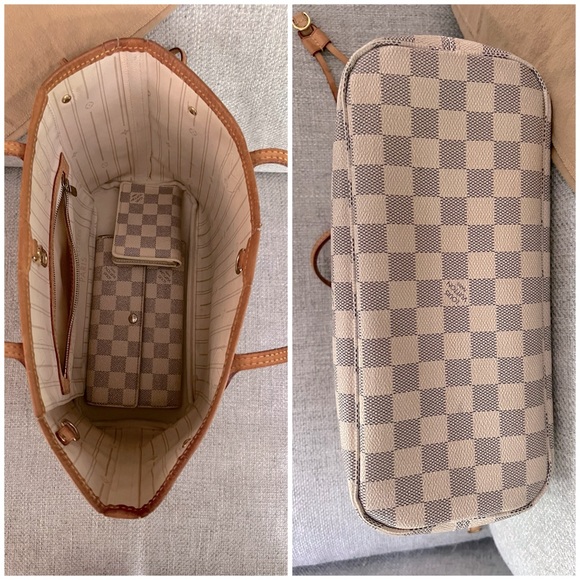Louis Vuitton Neverfull PM bundle! Damier Azur - Picture 3 of 14